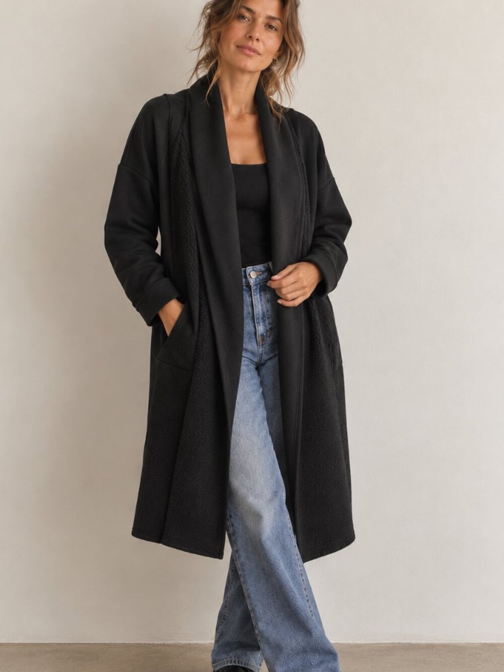 PRIV Coco Cozy Long Oversized Duster Coatigan